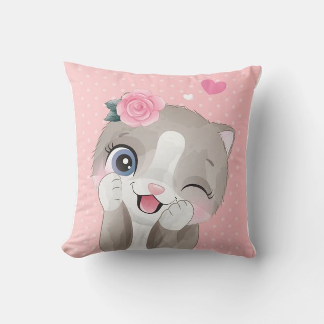 Cojín Decorativo Cat Lover | Pequeños gatitos (Anverso)