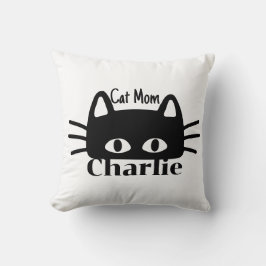 Cojín Decorativo Cat mom custom cat name