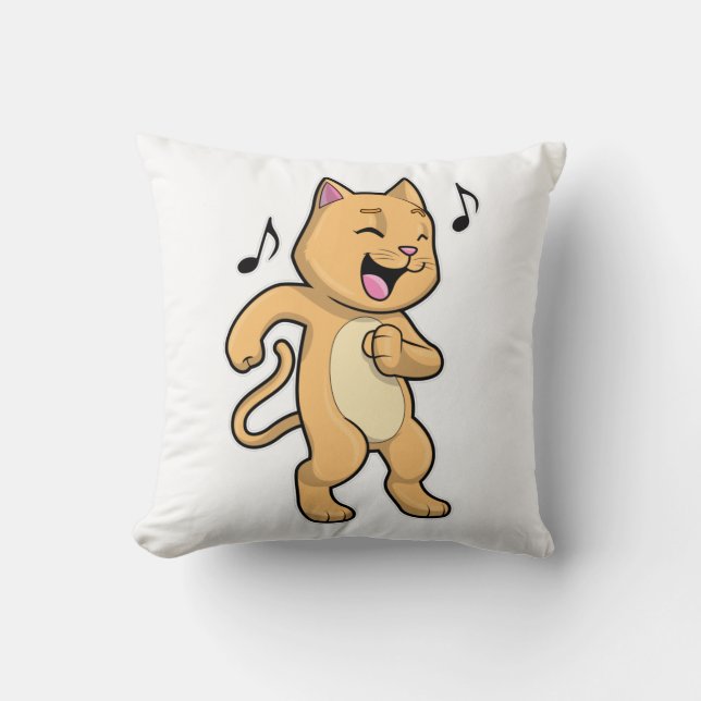 Cojín Decorativo Cat Music Dance (Anverso)