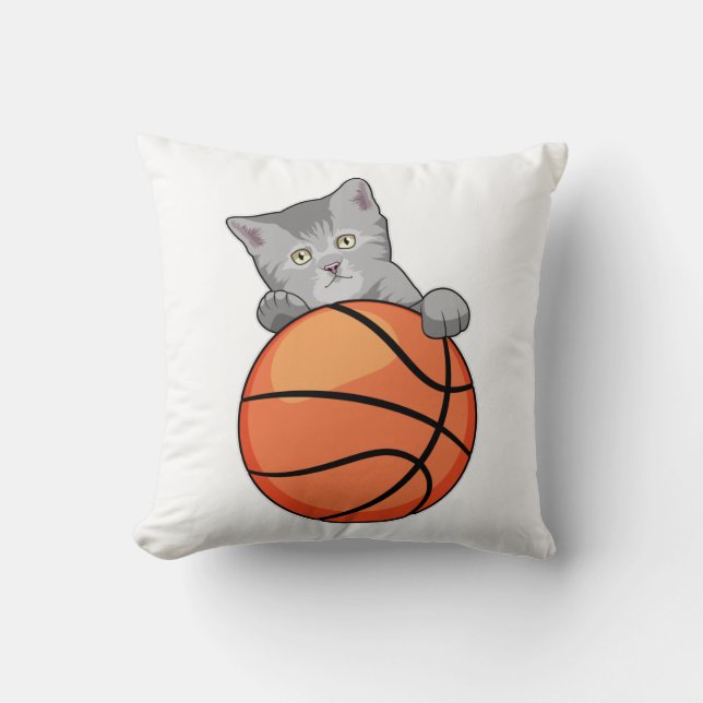 Cojín Decorativo Cat with Basketball (Anverso)