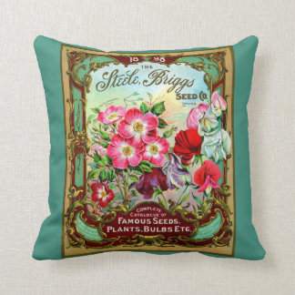 Cojín Decorativo Catálogo de semilla subió col del vintage 1898
