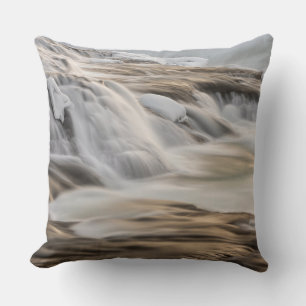 Cojín Decorativo Catarata Godafoss, invierno, Islandia