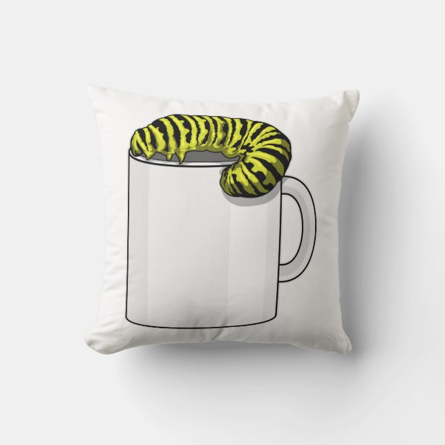 Cojín Decorativo Caterpillar con Mug (Anverso)