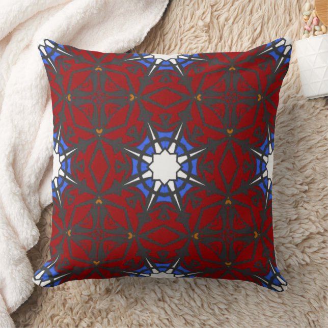 Cojín Decorativo Catorce obras de arte caleidoscopio del volumen cu (Manta)