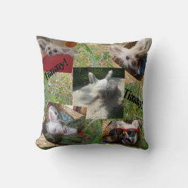 Cojín Decorativo Cattails y perro lindo