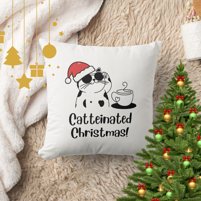 Cojín Decorativo Catteinated Christmas Coffee and Cat Lover Holiday (Subido por el creador)
