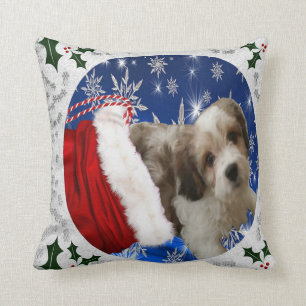 Cojín Decorativo Cavachon Pillow, perro Navidad