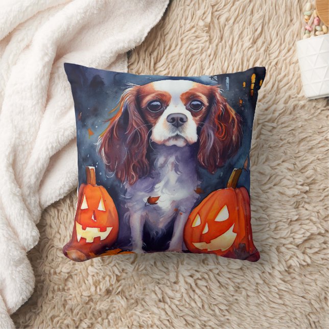 Cojín Decorativo Cavalier de Halloween King Charles Spaniel (Manta)
