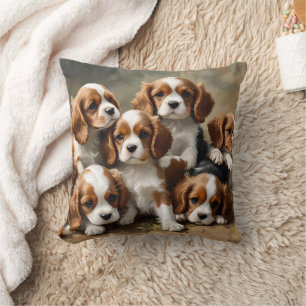 Cojín Decorativo Cavalier Spaniel Puppies Para Cuidar,