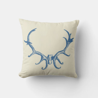 Cojín Decorativo Caza de estilo Rústico Deer Antler Retro Art Stag