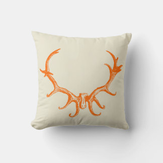 Cojín Decorativo Caza de estilo Rústico Deer Antler Retro Art Stag