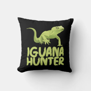 Cojín Decorativo Caza de iguana - Mascota divertida del reptil de i