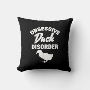 Cojín Decorativo Caza de pato graciosa curiosa trastorno obsesivo d