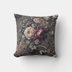 Cojín Decorativo Caza de seraficionados - Diseño floral gótico