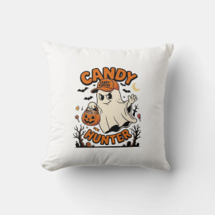 Cojín Decorativo Cazador de dulces Halloween Fantasma Calabaza Cube