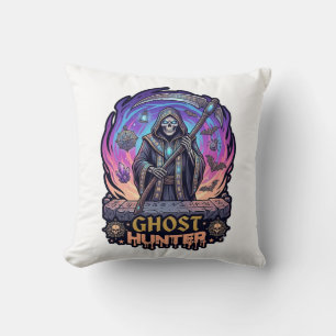 Cojín Decorativo Cazador de fantasmas Segador Esqueleto Guadaña Lla