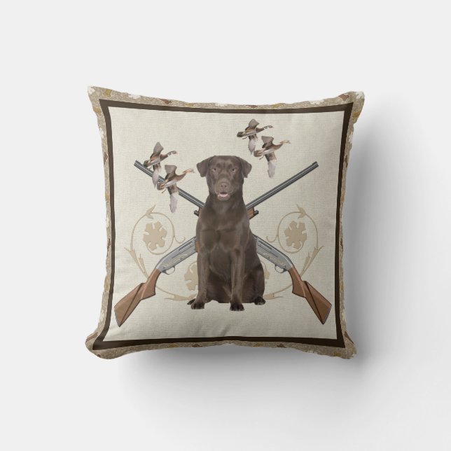 Cojín Decorativo Cazas del labrador retriever (Anverso)