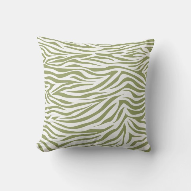 Cojín Decorativo Cebra de Safari Verde (Anverso)