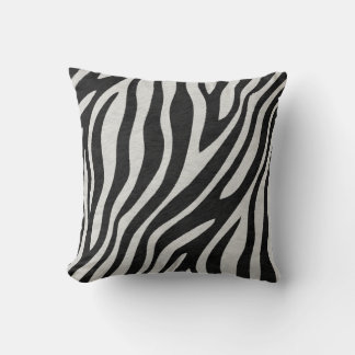 Cojín Decorativo Cebra Negro Blanco Gris