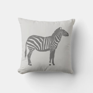 Cojín Decorativo Cebra - Tonos de Gris