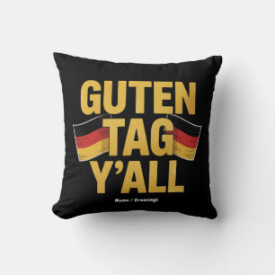 Cojín Decorativo Celebra la herencia alemana 'Guten Tag Y'all' Dive
