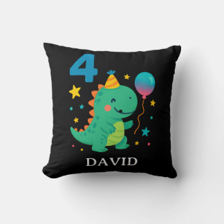 Cojín Decorativo Celebración de cumpleaños de Dino lindo - Diseño d
