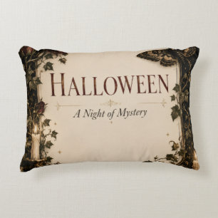 Cojín Decorativo Celebración de Halloween Gótico Elegante