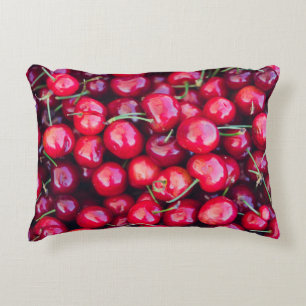 Cojín Decorativo Celebración de las cerezas orgánicas de California