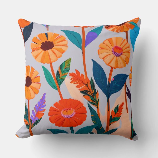 Cojín Decorativo Celebración de Marigold (Anverso)