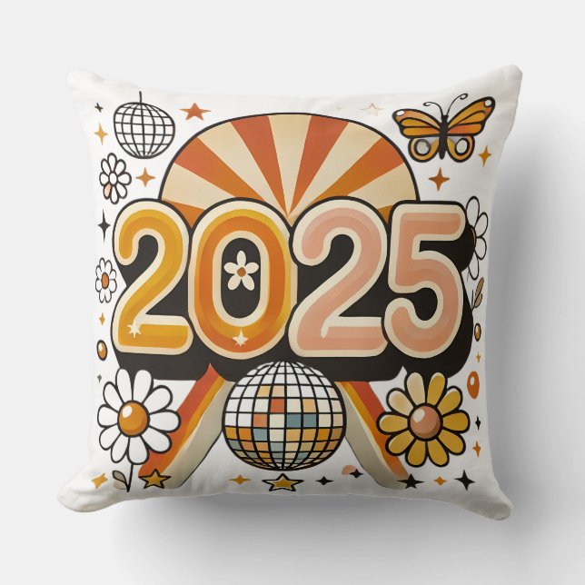 Cojín Decorativo Celebración del Año Nuevo 2025 (Anverso)