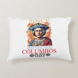 Cojín Decorativo Celebración del Día de Colón: Explora, descubre
