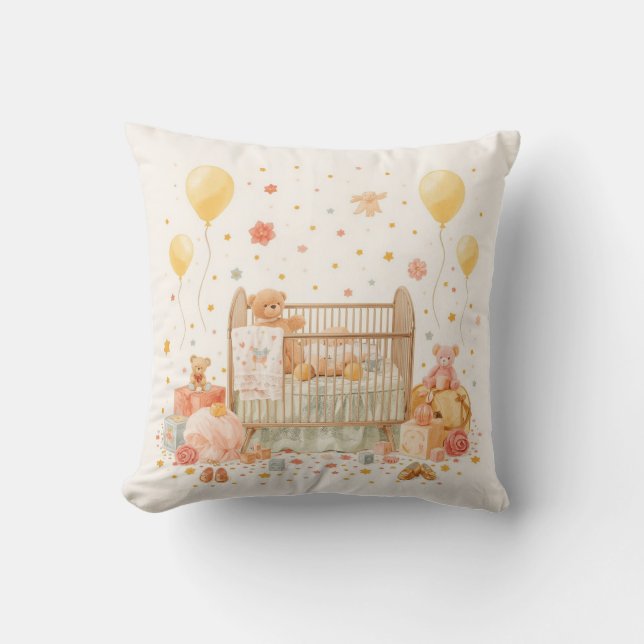 Cojín Decorativo celebración del recién nacido (Anverso)
