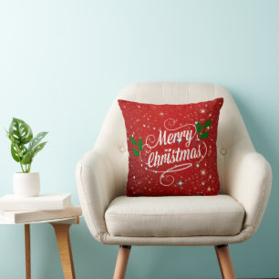 Cojín Decorativo Celebración Rojo, Feliz Navidad