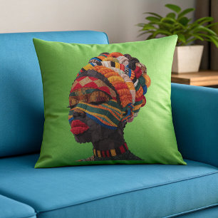 Cojín Decorativo Celebrando Mujeres Negras Coloridas Almohadón Deco