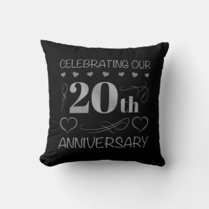 Cojín Decorativo Celebrando nuestro 20º aniversario