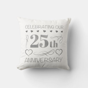 Cojín Decorativo Celebrando nuestro 25º aniversario