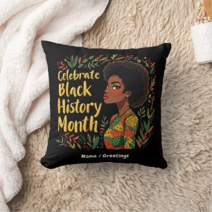 Cojín Decorativo Celebrar el Mes de la Historia Negra Honrar a los