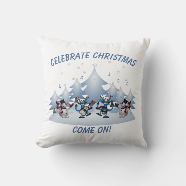 Cojín Decorativo Celebrar que vengan los Navidades (Anverso)