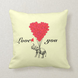 Cojín Decorativo Célebre elefante romántico Valentine