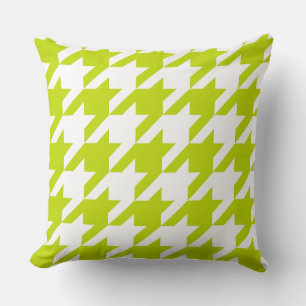 Cojín decorativo Celery Green Houndstoth