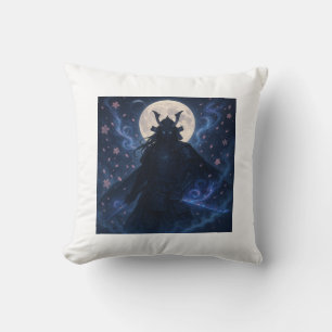 Cojín decorativo celeste de Samurai Anime Fantas