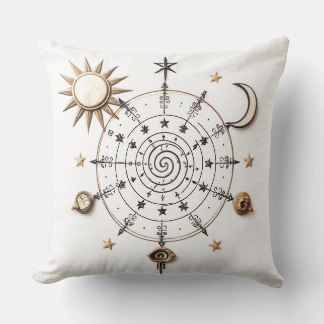 Cojín Decorativo Celestial Balance Throw Pillow (Anverso)
