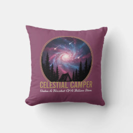 Cojín Decorativo Celestial Camper Galaxy Night Scene