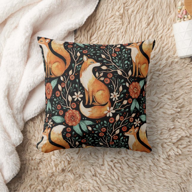 Cojín Decorativo Celestial Fox in a Starry Night Sky (Manta)