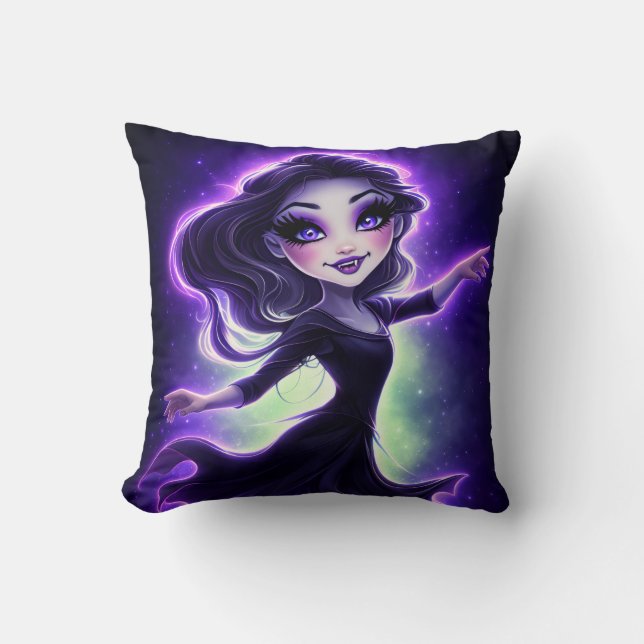 Cojín Decorativo Celestial Glow Girl Throw Pillow (Anverso)