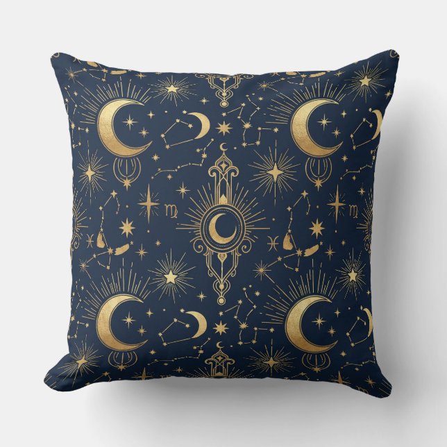 Cojín Decorativo Celestial Gold Pillow (Anverso)