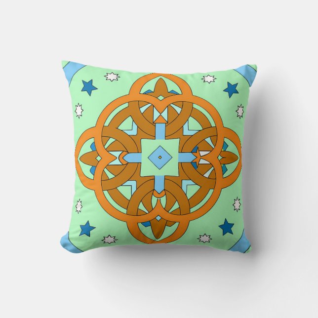 Cojín Decorativo Celestial Knot Art Prints | Unique Star Patterns (Anverso)