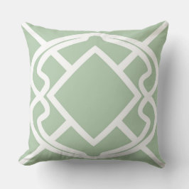 Cojín Decorativo Cello Verde claro diseño de enrejado