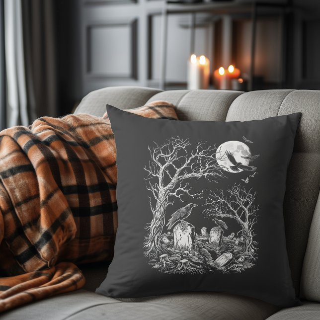 Cojín Decorativo Cementerio de Nevermore (Subido por el creador)