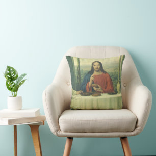 Cojín Decorativo Cena de Gala en Emaús con Jesucristo